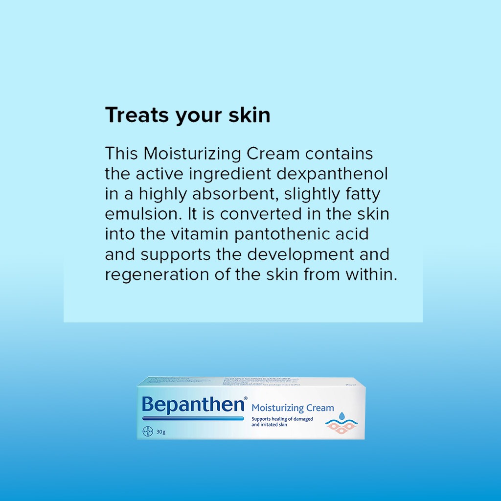Bepanthen Moisturizing Cream For Dry, Damaged & Irritated Skin 30g
