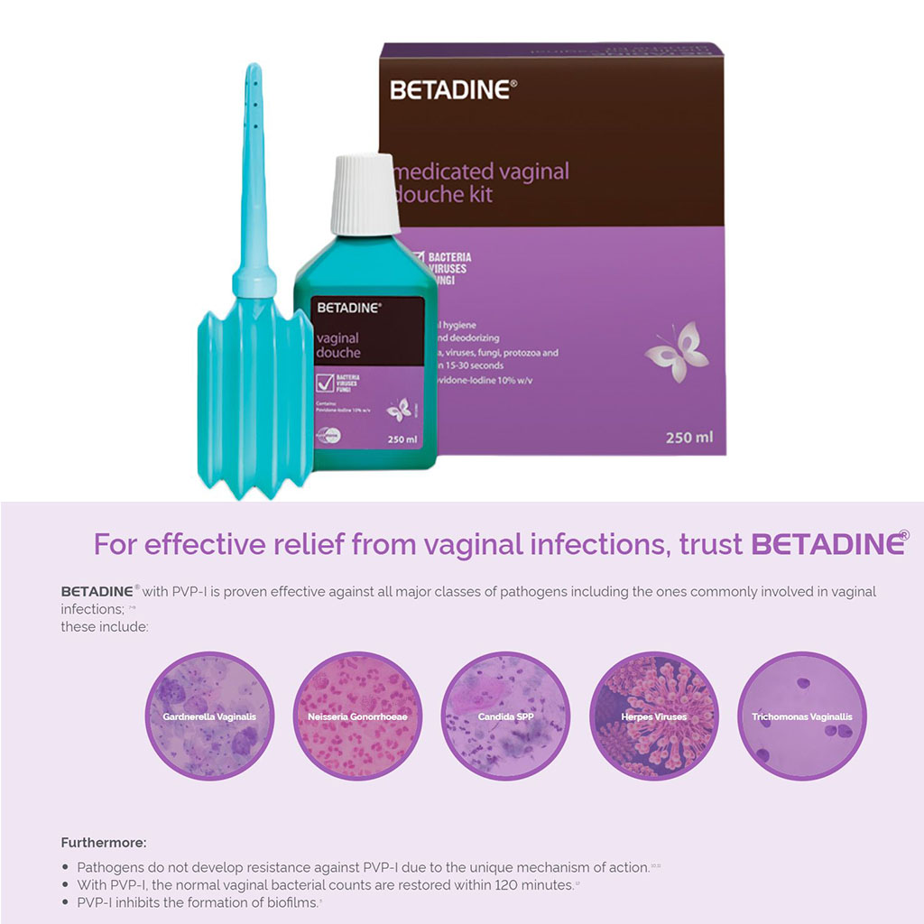 Betadine Medicated Vaginal Douche Kit 250 mL