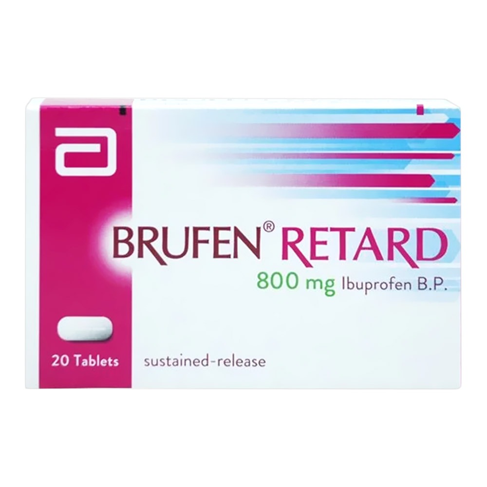 Brufen Retard 800mg Sustained Release Tablets For Fever & Pain Relief, Pack of 20's
