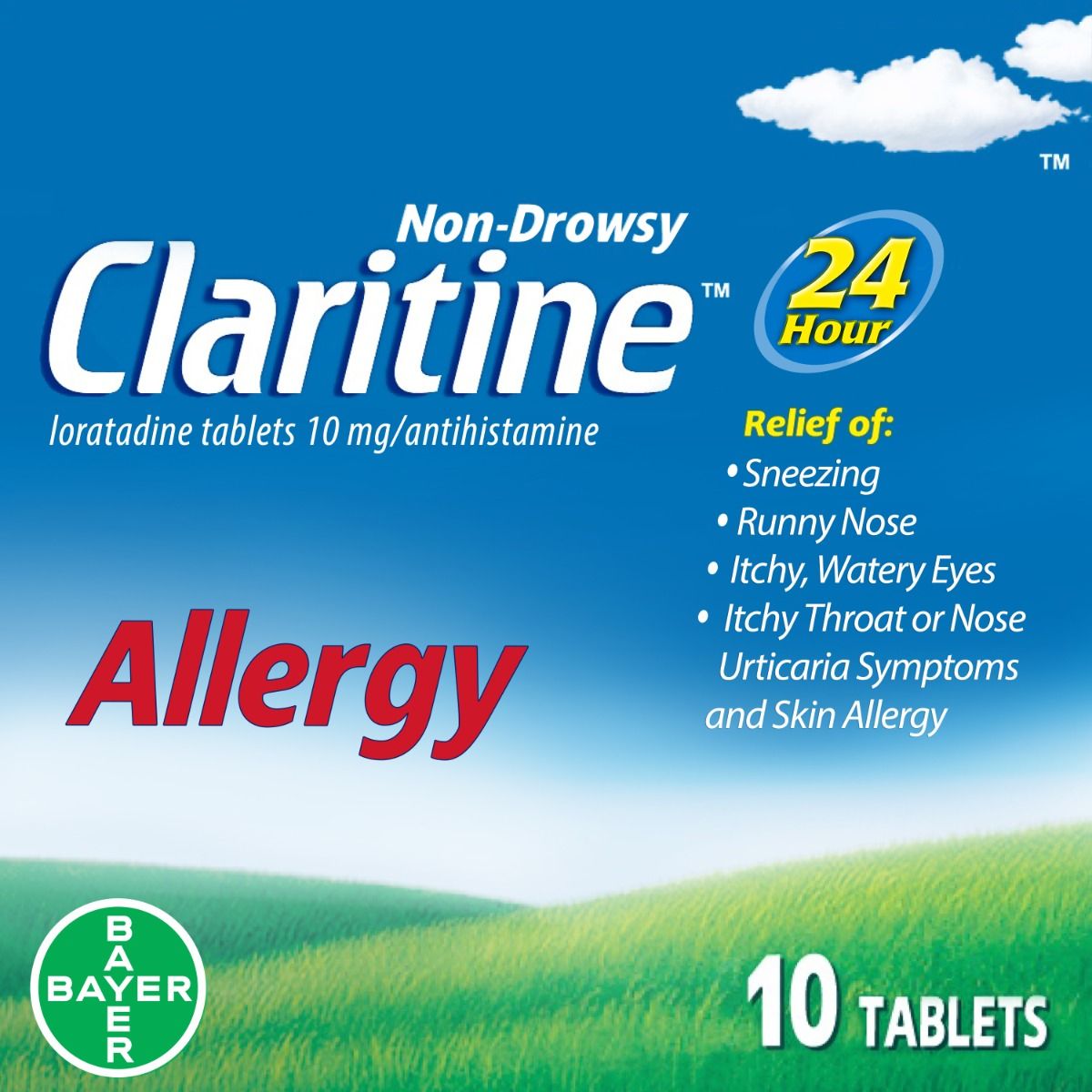 Claritine 10 mg for allergy Tablets 10's