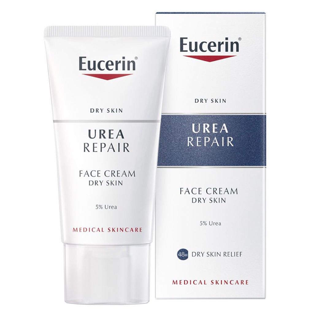 Eucerin UreaRepair 5% Urea Replenishing Face Cream For Dry Skin 50ml