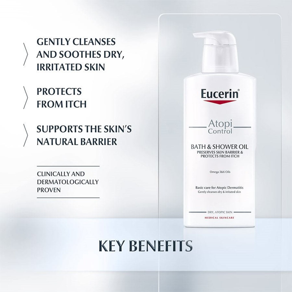 Eucerin AtopiControl Bath & Shower Oil For Atopic Dermatitis 400ml