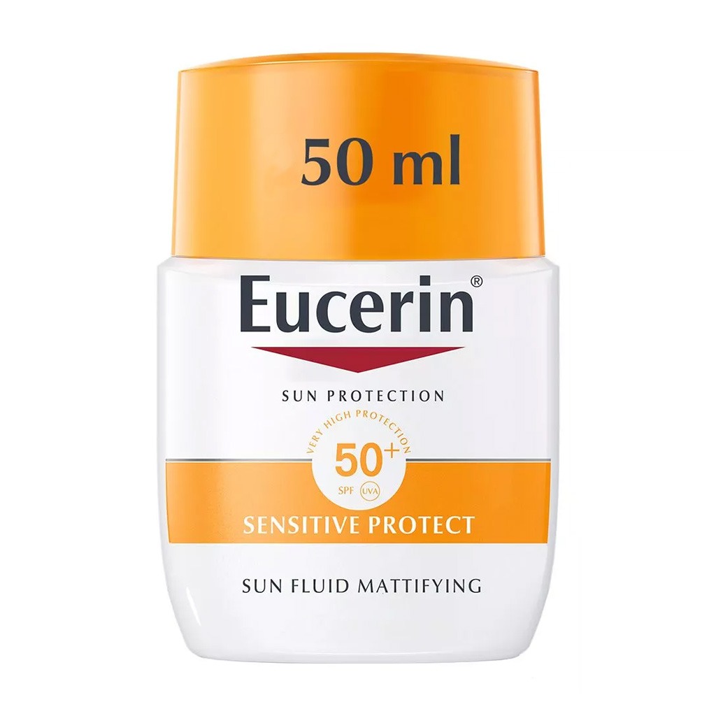 Eucerin Sun SPF50+ Sunscreen Mattifying Sun Fluid For Sensitive & Oily Skin 50ml