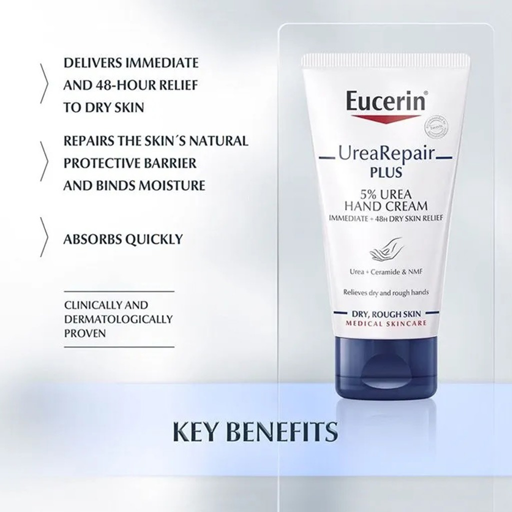 Eucerin UreaRepair Plus 5% Urea Hand Cream For Dry & Rough Hands 75ml