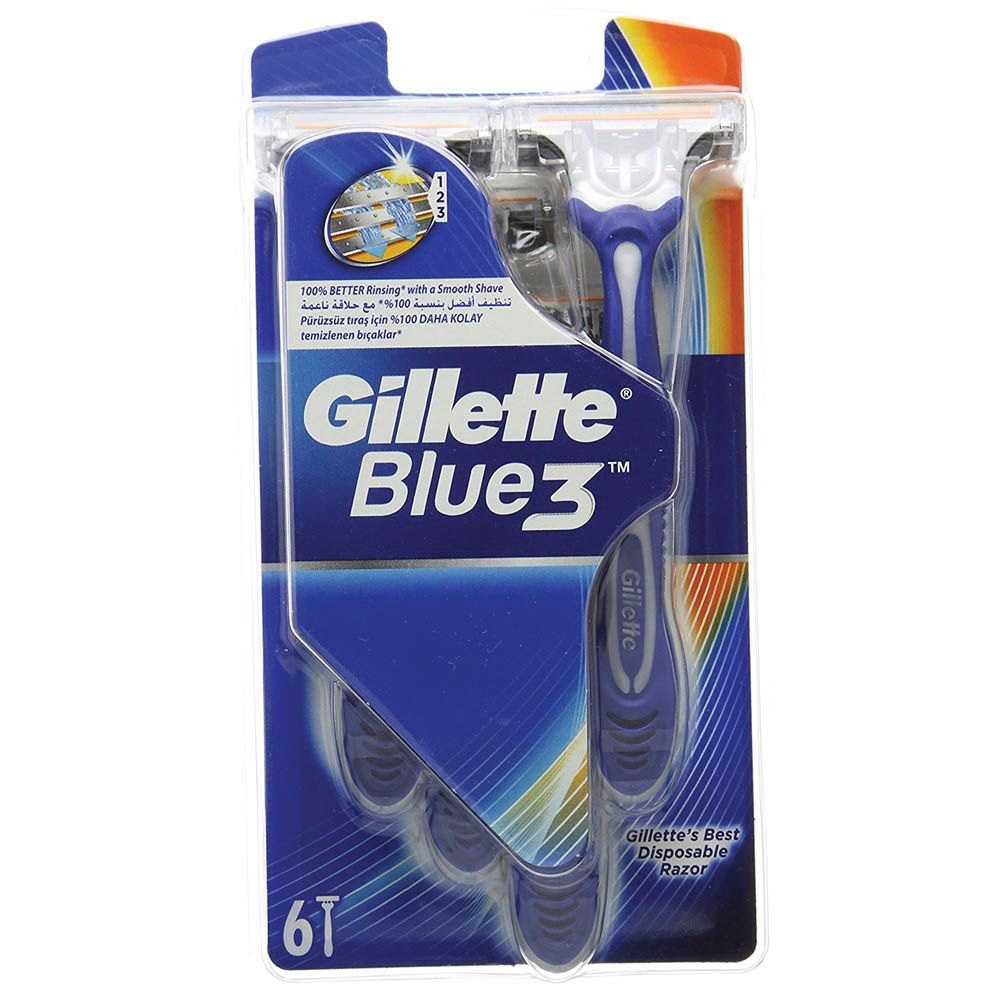 Gillette Blue 3 Disposable Razor 6's 29028