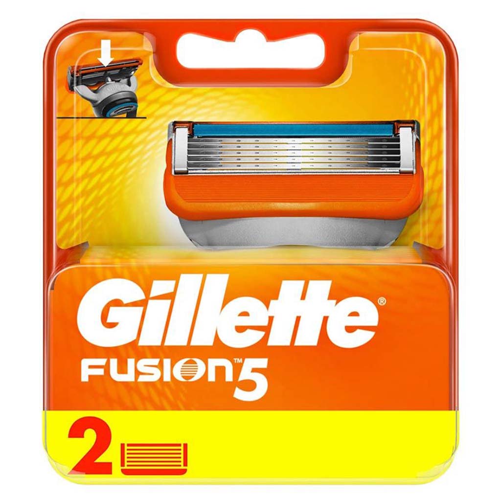 Gillette Fusion 5 Manual Razor Blade Refill For Smooth Long Lasting Shave, Pack of 2's