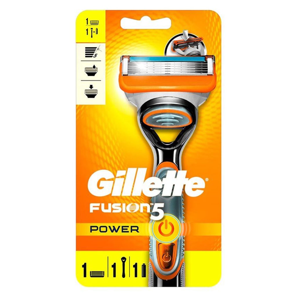 Gillette Fusion 5 Power Razor For Perfect Shave & Beard Shape, Pack of 1's