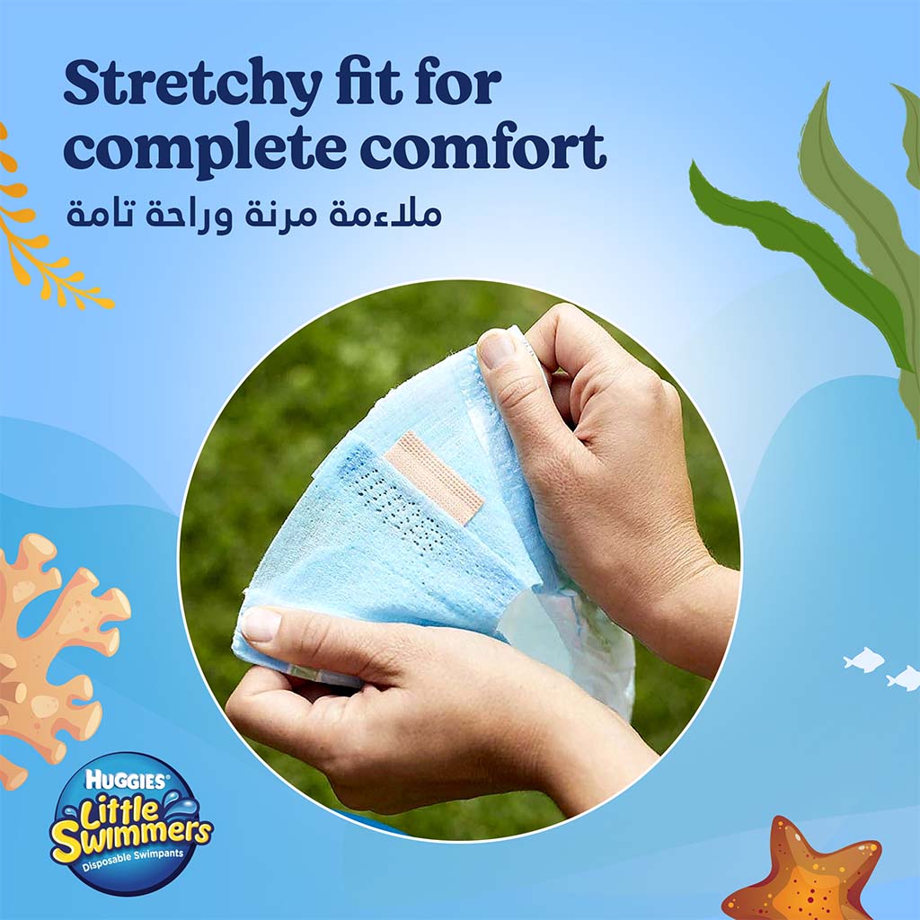 Huggies Little Swimmers, Disposable Swim Pants Diaper, Large, Pack of 10's