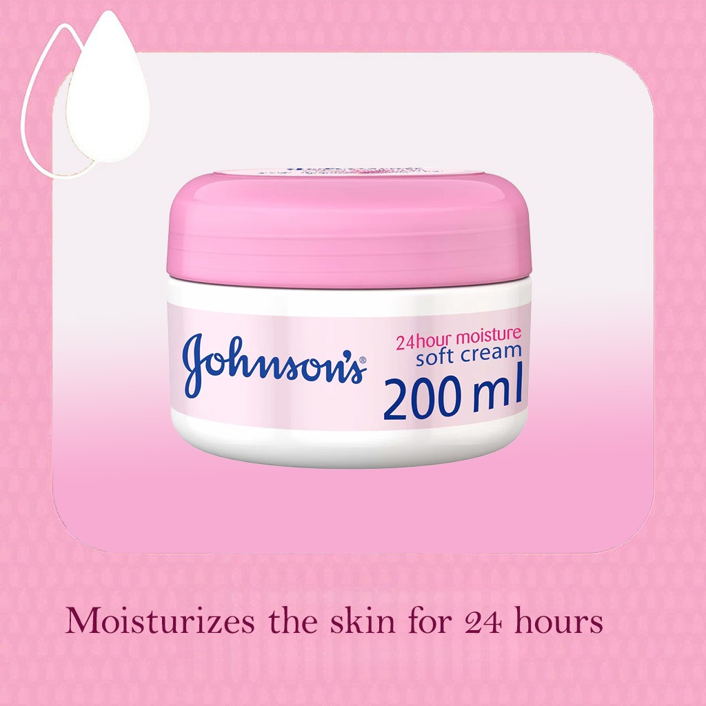 Johnson's 24 hour Moisture Soft Cream For Face & Body 200ml