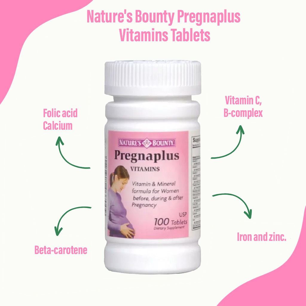 Nature's Bounty Pregnaplus Vitamins Tablets 100's