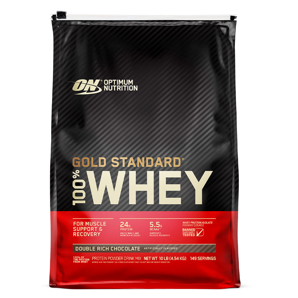 Optimum Nutrition Gold Standard 100% Whey Protein Double Rich Chocolate 10lb