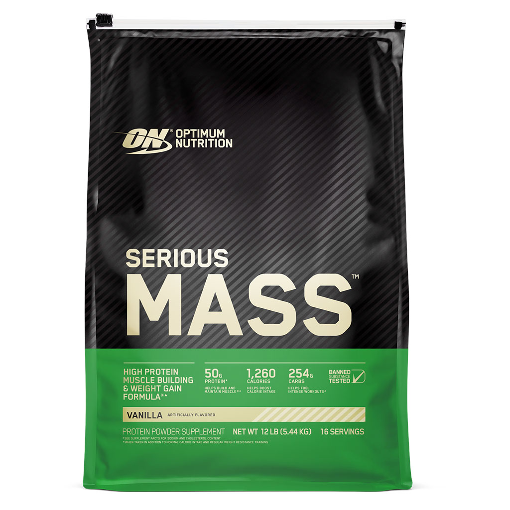 Optimum Nutrition Serious Mass Vanilla Protein Powder 12lb