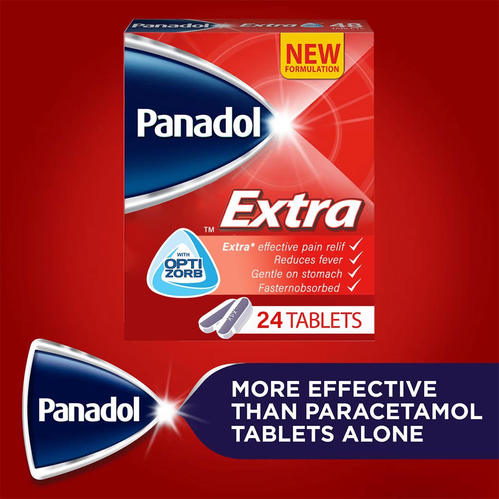 Panadol Extra Optizorb Tablets For Fever And Pain Relief, Pack of 24's