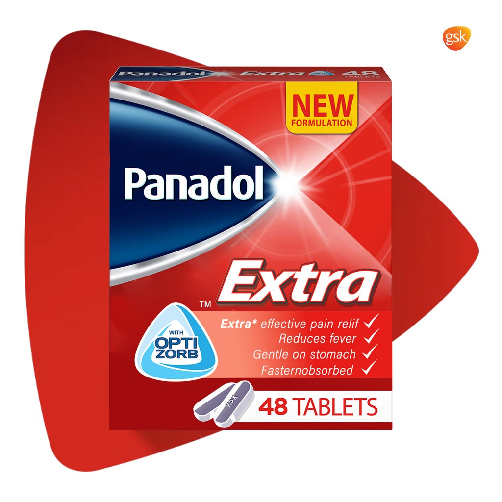Panadol Extra Optizorb Tablets For Fever And Pain Relief, Pack of 48's