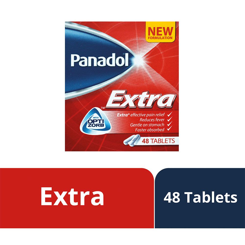Panadol Extra Optizorb Tablets For Fever And Pain Relief, Pack of 48's