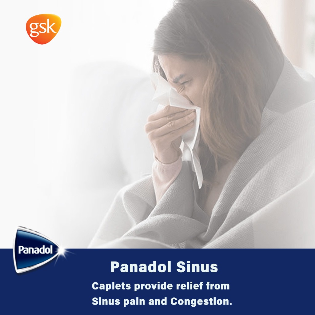 Panadol Sinus Caplet For Sinus Pain, Nasal Congestion & Headache, Pack of 24's