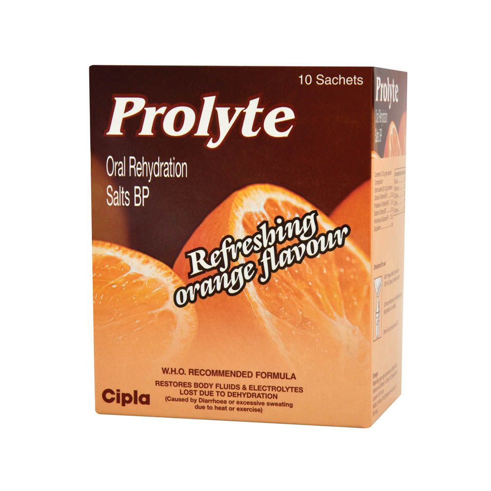 Prolyte Oral Rehydration Salts Orange Sachets 21 g 10's