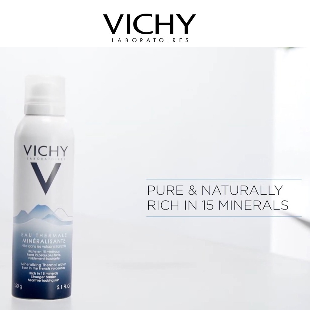 Vichy Mineralizing Thermal Water, Hydrating Volcanic Water Face Mist With Natural Antioxidants 150ml