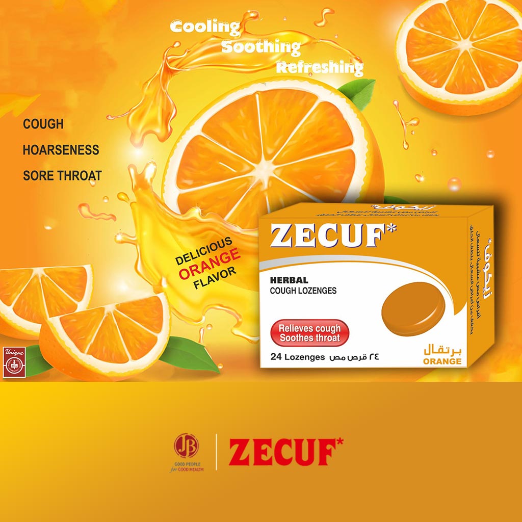 Zecuf Herbal Cough Orange Lozenges 24's