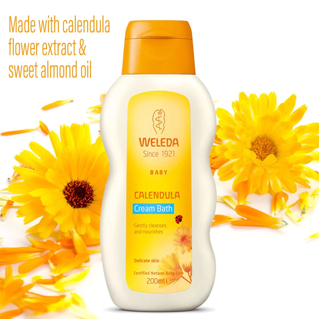 Weleda Baby Comforting Cream Bath With Calendula Extracts For Delicate Baby Skin 200ml