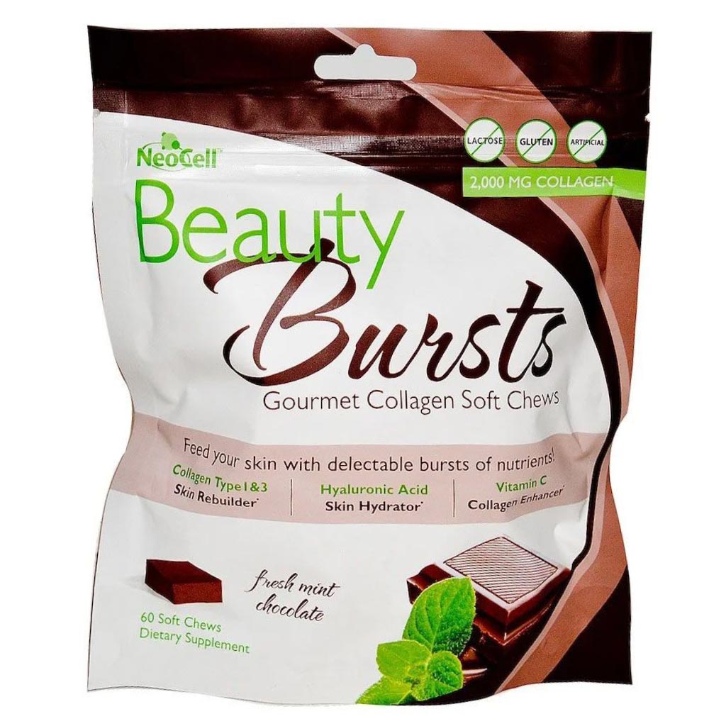 NeoCell Collagen Beauty Bursts Fresh Mint Chocolate Soft Chews 60's