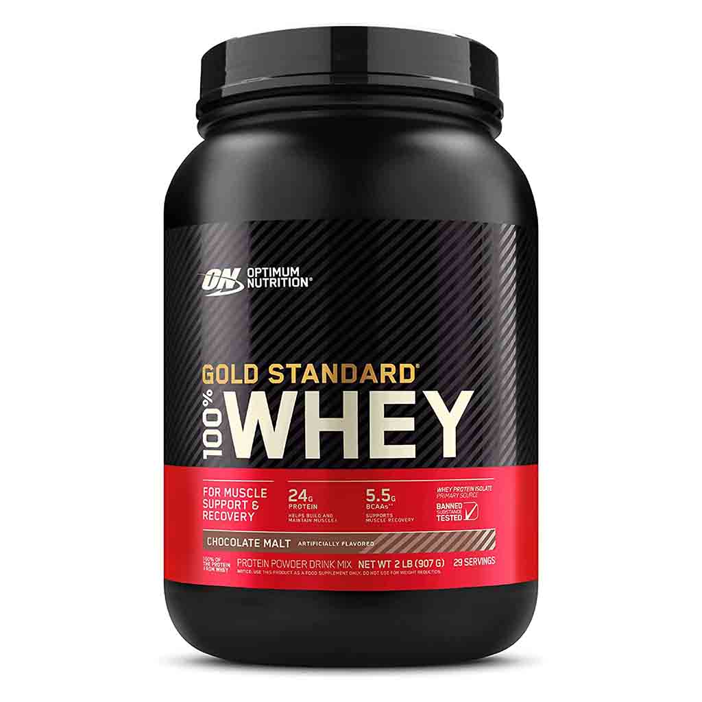 Optimum Nutrition Gold Standard 100% Whey Protein Powder Drink Mix, Chocolate Malt, 907g