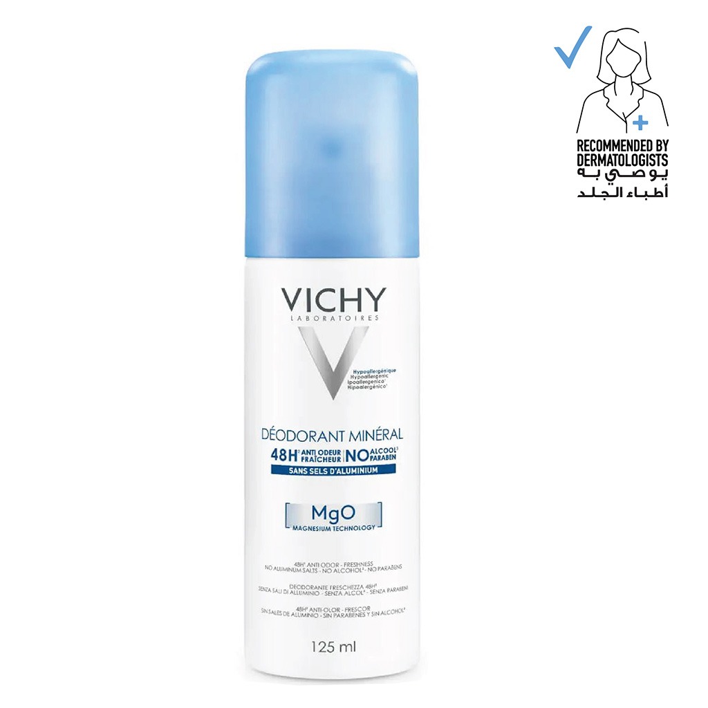 Vichy 48 Hour Aluminum Free Mineral Deodorant Spray 125ml