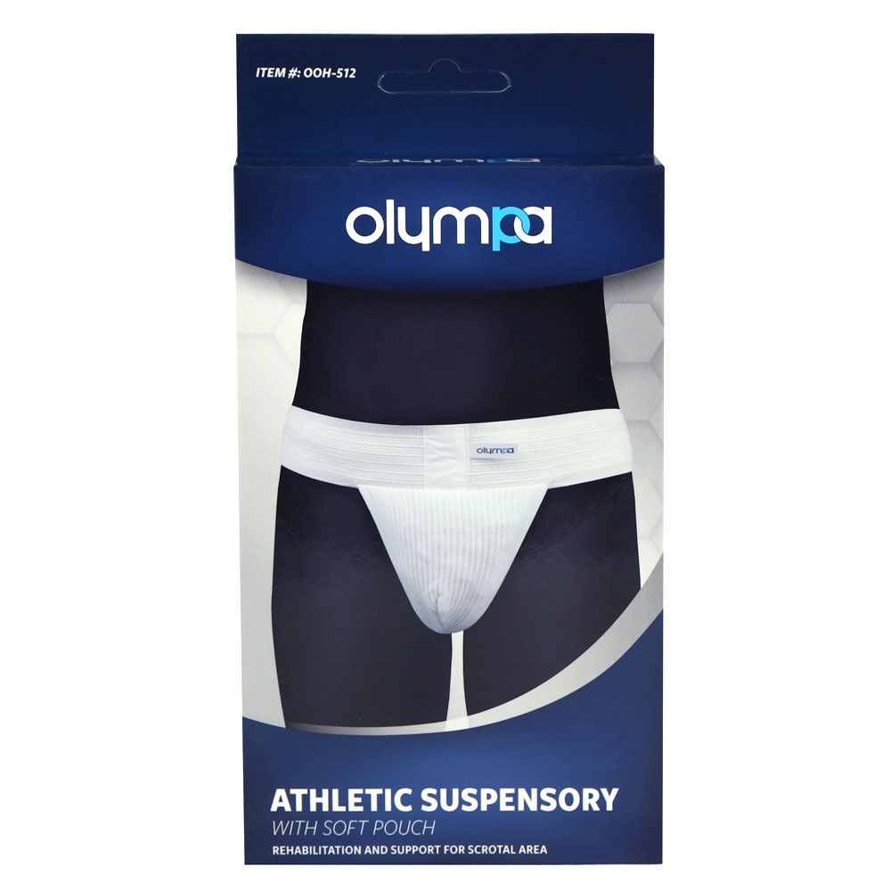 Olympa Athletic Suspensory with Soft Pouch White Small OOH-512