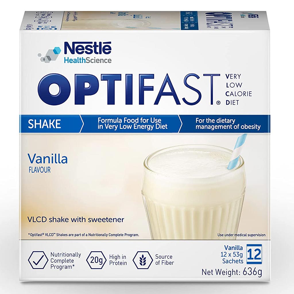 Nestle Optifast Shake Powder Mix Sachets Vanilla 12's