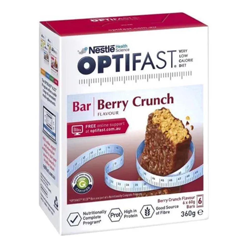 Nestle Optifast VLCD Bar Berry Crunch Bars 60 g 6's