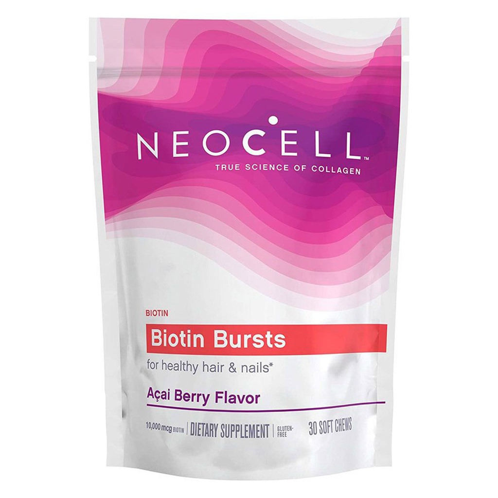 NeoCell Biotin Bursts 10,000 mcg Soft Chews For Healthy Hair And Nails, Pack of 30's