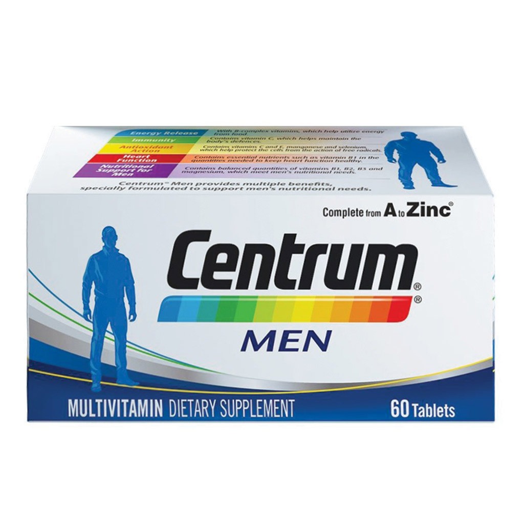 Centrum For Men Multivitamins & Minerals Supplement Tablets, Pack of 60's