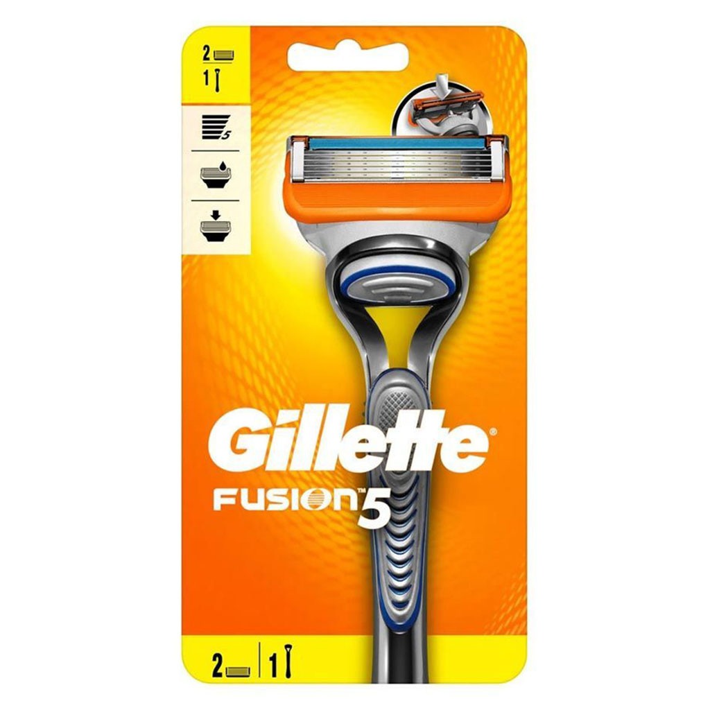 Gillette Fusion 5 Men's Razor, Pack of 1 Handle + 2 Blades