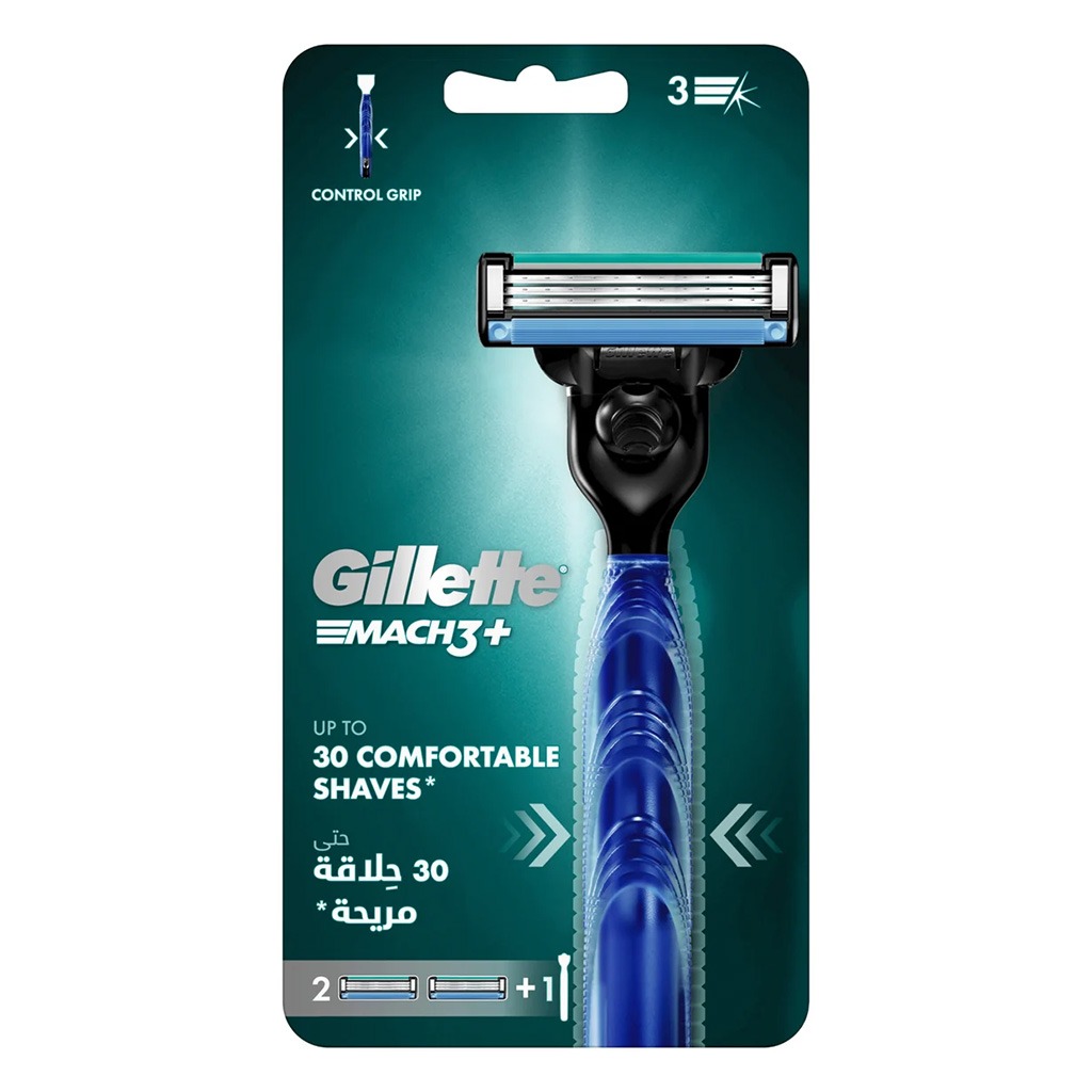 Gillette Mach3 Razor, Pack of 1 Handle + 2 Blades