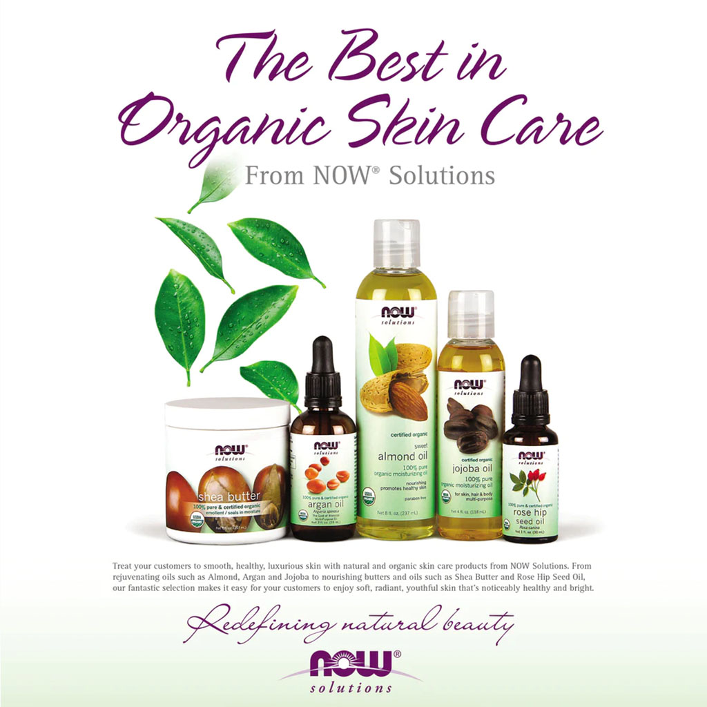 Now Solutions 100% Pure Organic Argan Oil For Dry Skin, Scalp & Hair 59ml