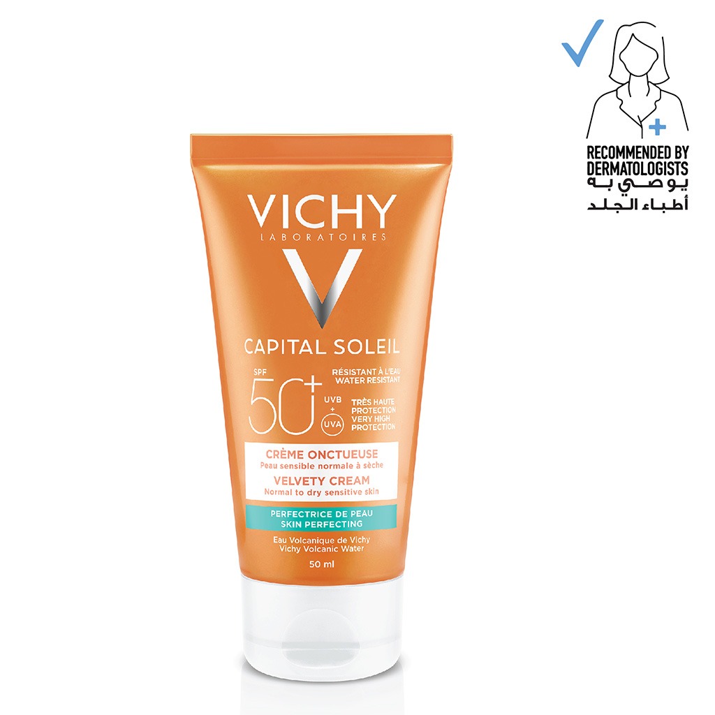 Vichy Capital Soleil Velvety Cream SPF 50+ Face Sunscreen For Normal To Dry Sensitive Skin 50ml