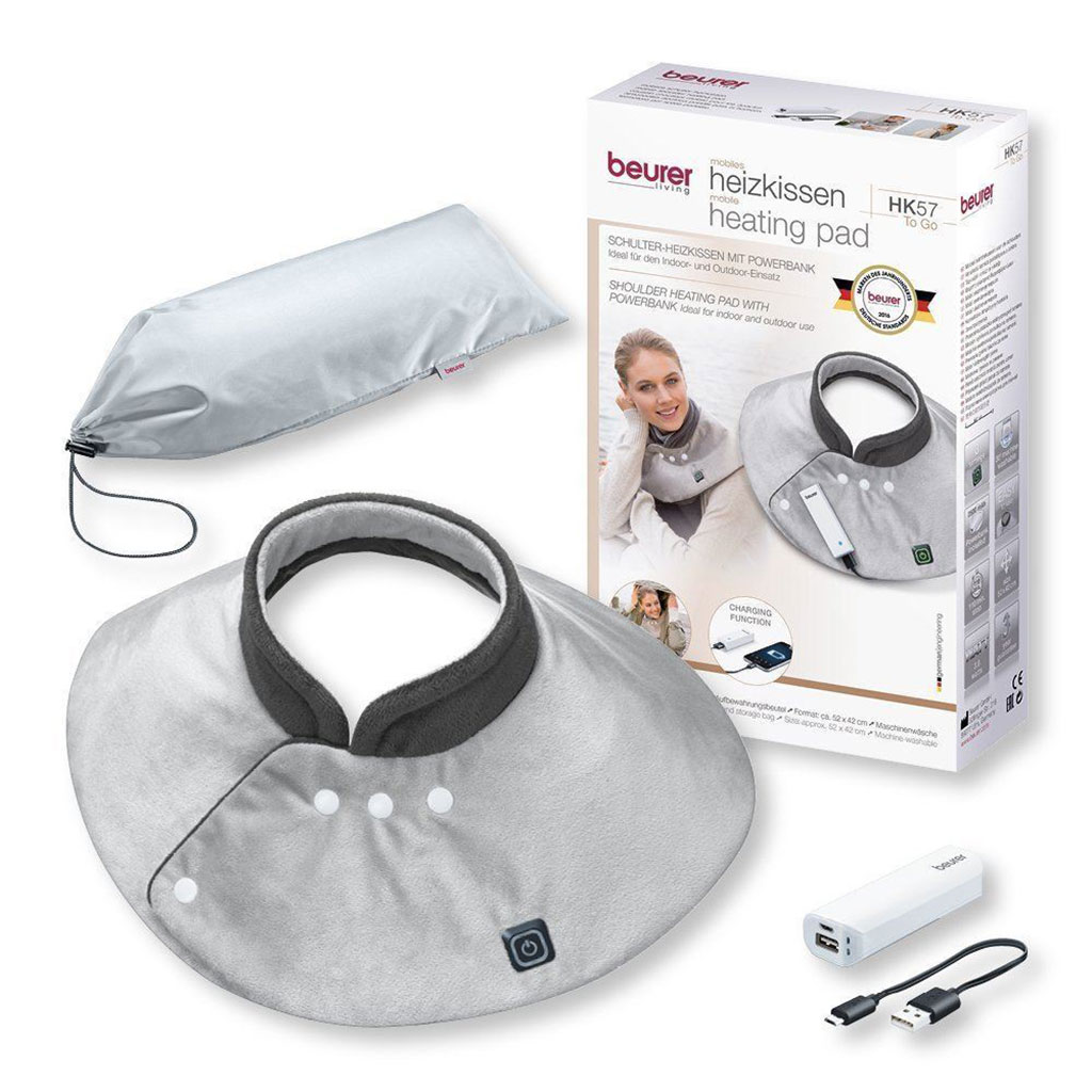 Beurer HK57 Wireless Shoulder Heating Pad with Power Bank