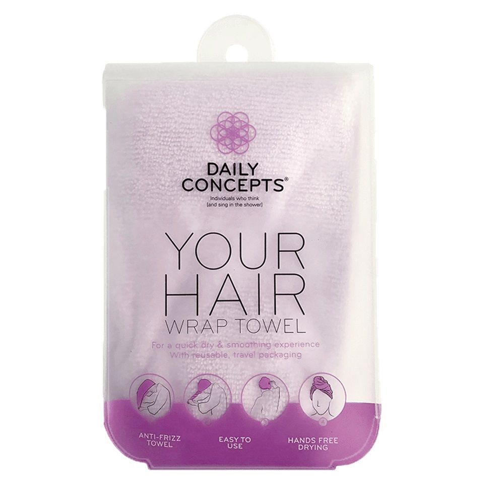 Daily Concepts Your Hair Towel Wrap Purple DC21C