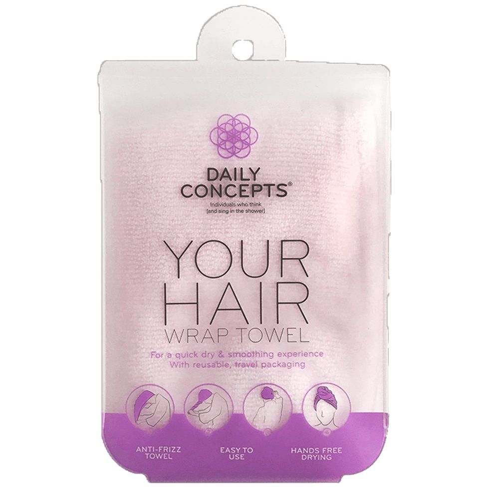 Daily Concepts Your Hair Towel Wrap Pink DC21P