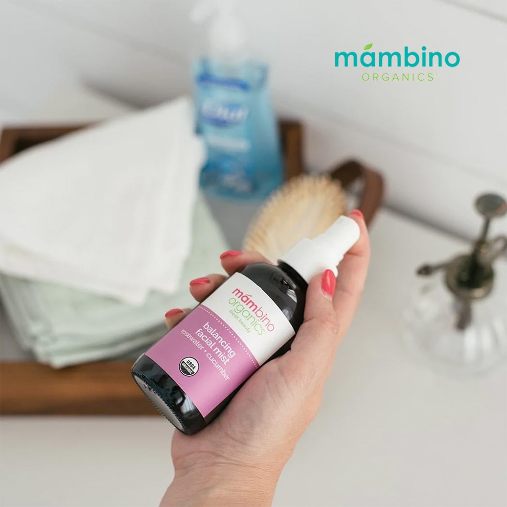 Mambino Organics Fresh Beauty Balancing Facial Mist Rosewater + Cucumber 120 mL, 4 fl. Oz