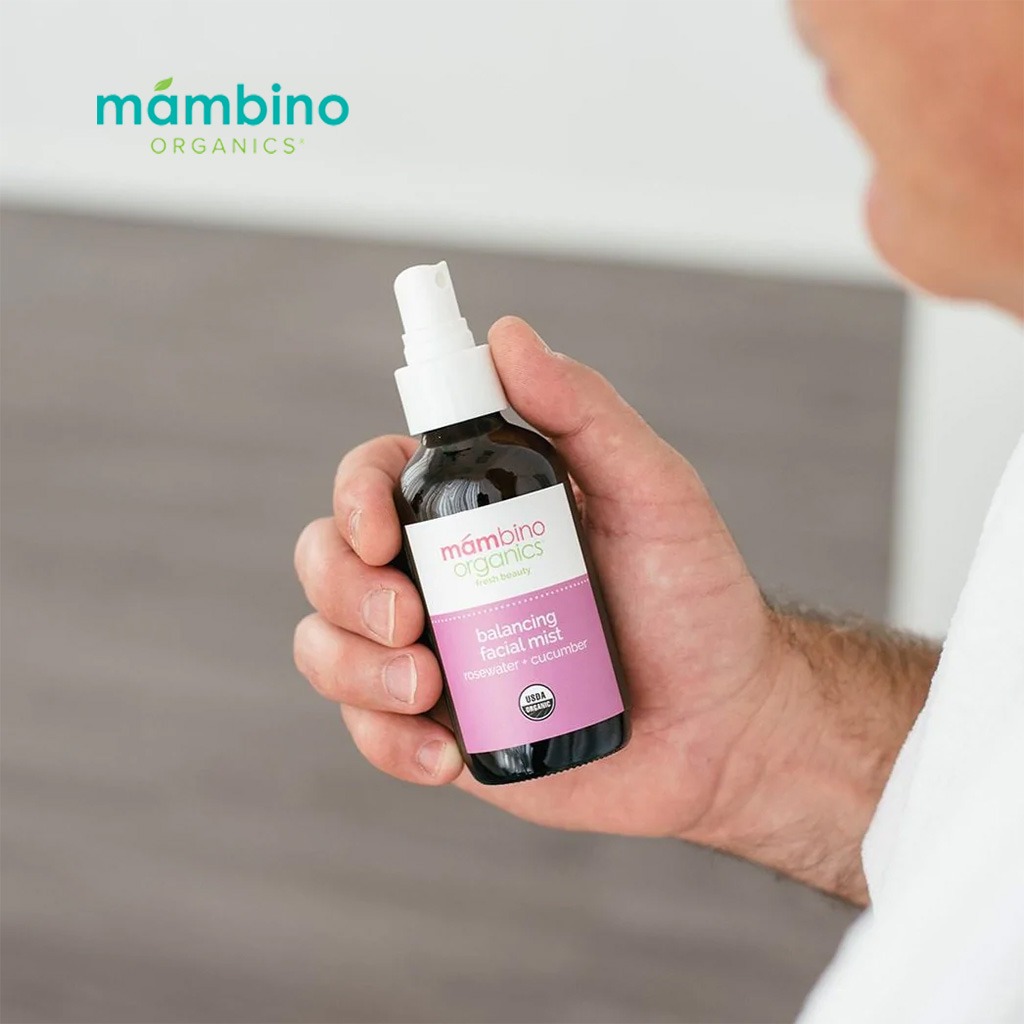 Mambino Organics Fresh Beauty Balancing Facial Mist Rosewater + Cucumber 120 mL, 4 fl. Oz
