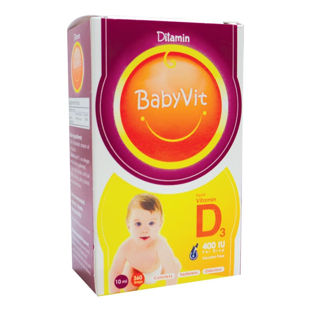 Ditamin BabyVit Liquid Vitamin D3 400 IU Drops 10 mL