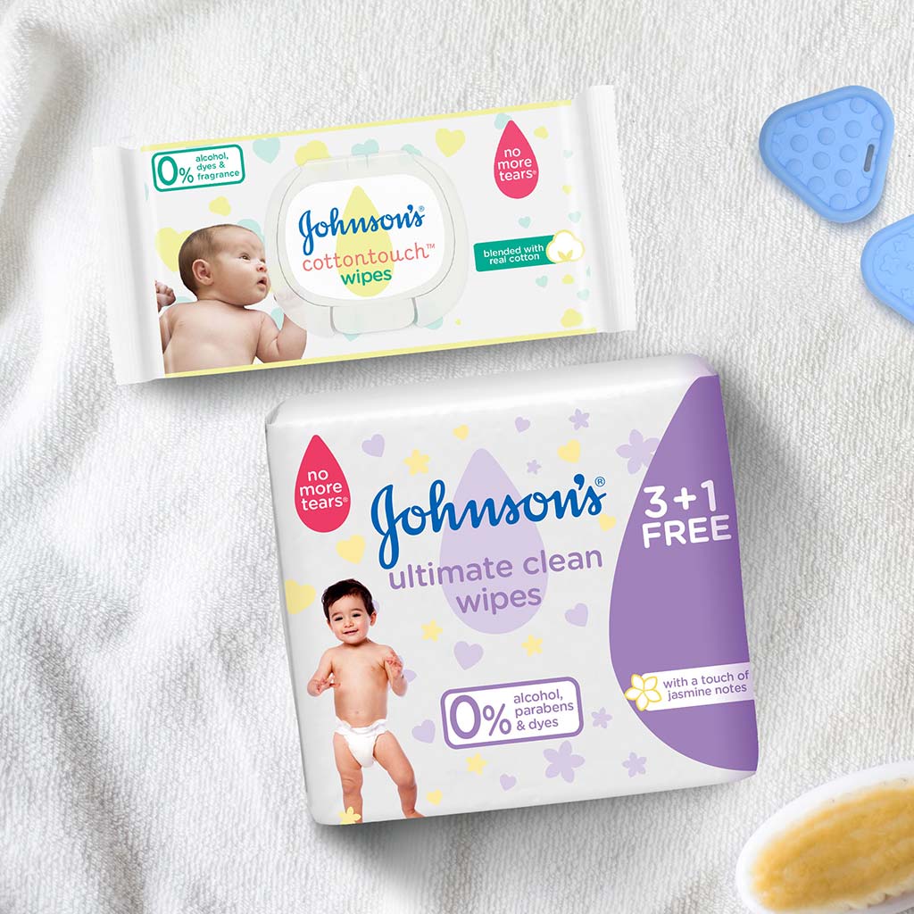 Johnson's Ultimate Clean Baby Wipes, Pack of 48's