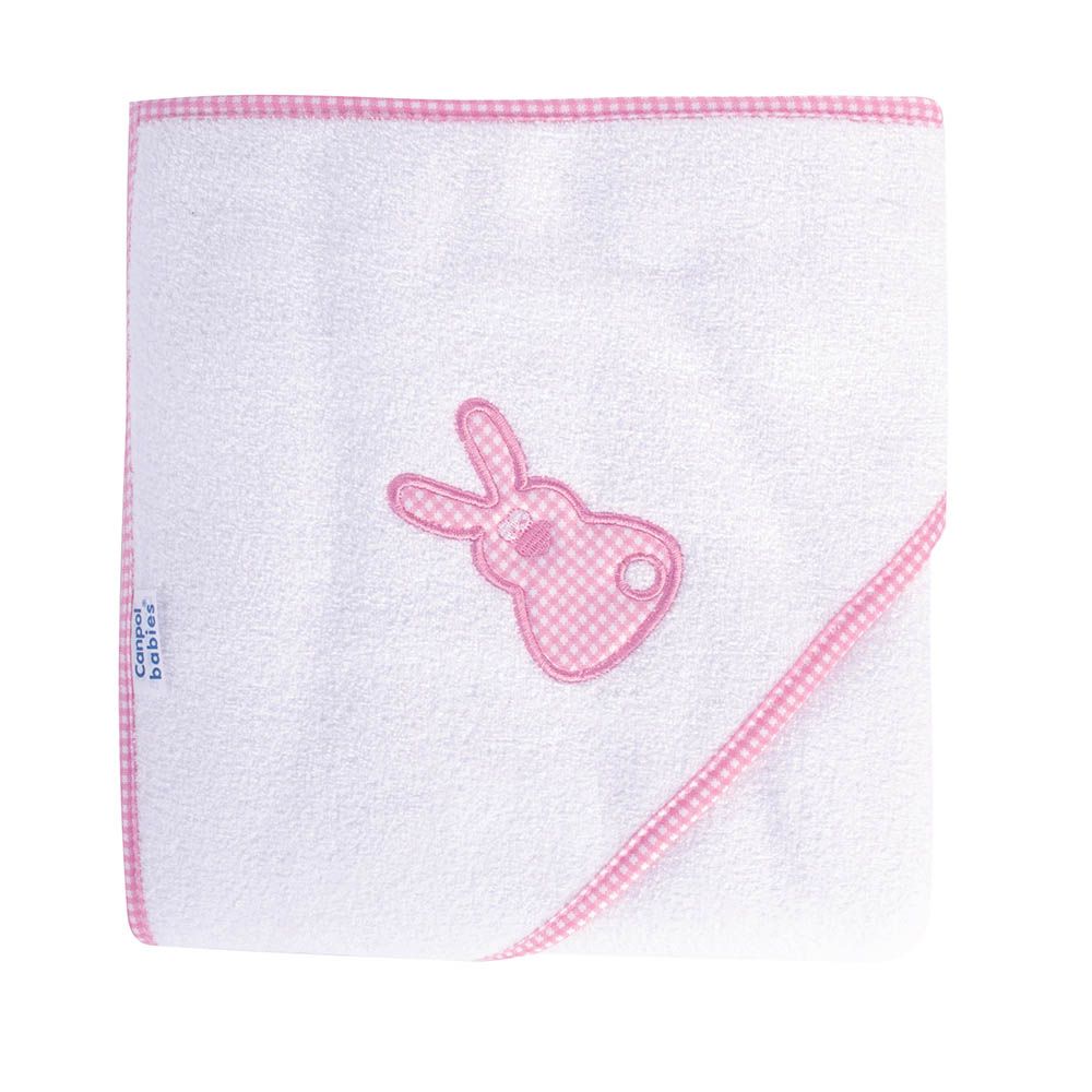 Canpol Babies Cuddle and Dry Baby Robe with Hood Pink Rabbit 26/300
