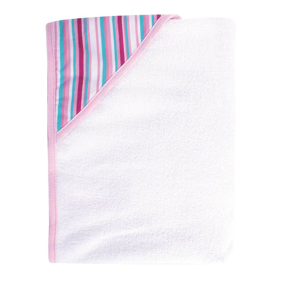 Canpol Babies Cuddle and Dry Baby Robe with Hood Pink Stripes 26/300