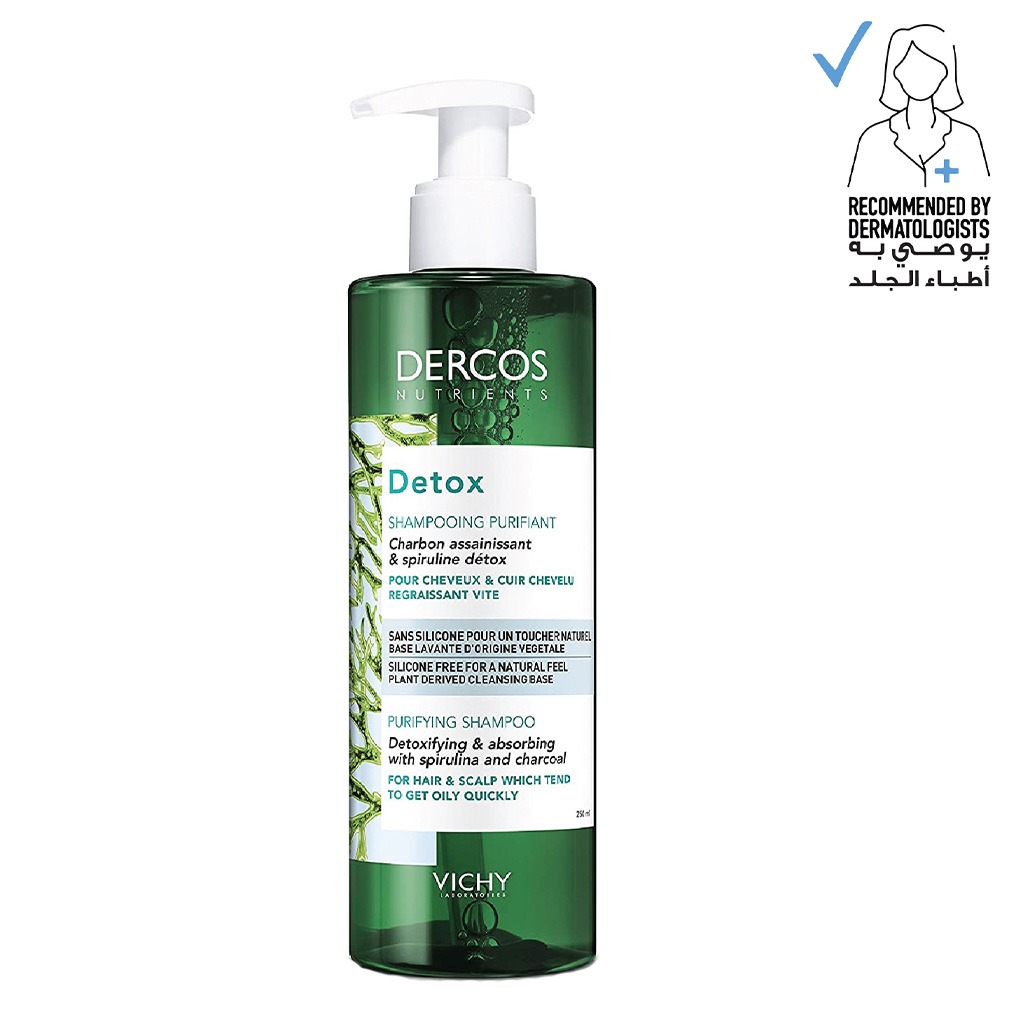 Vichy Dercos Nutrients Detox Shampoo For Oil-Prone Hair & Scalp 250ml