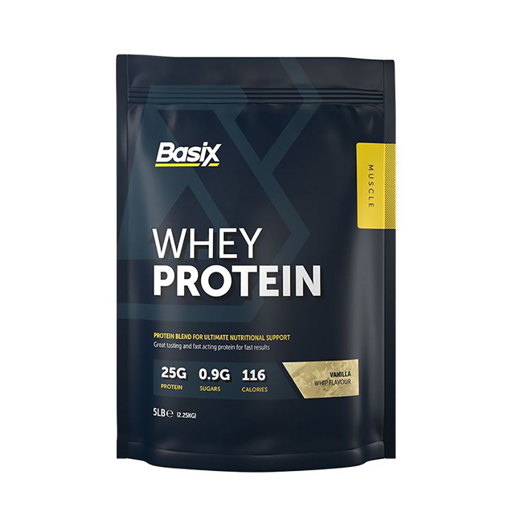 Basix Whey Protein Powder For Nutritional Support, Vanilla Whip Flavour 5lb, Expiry Date: July 2024