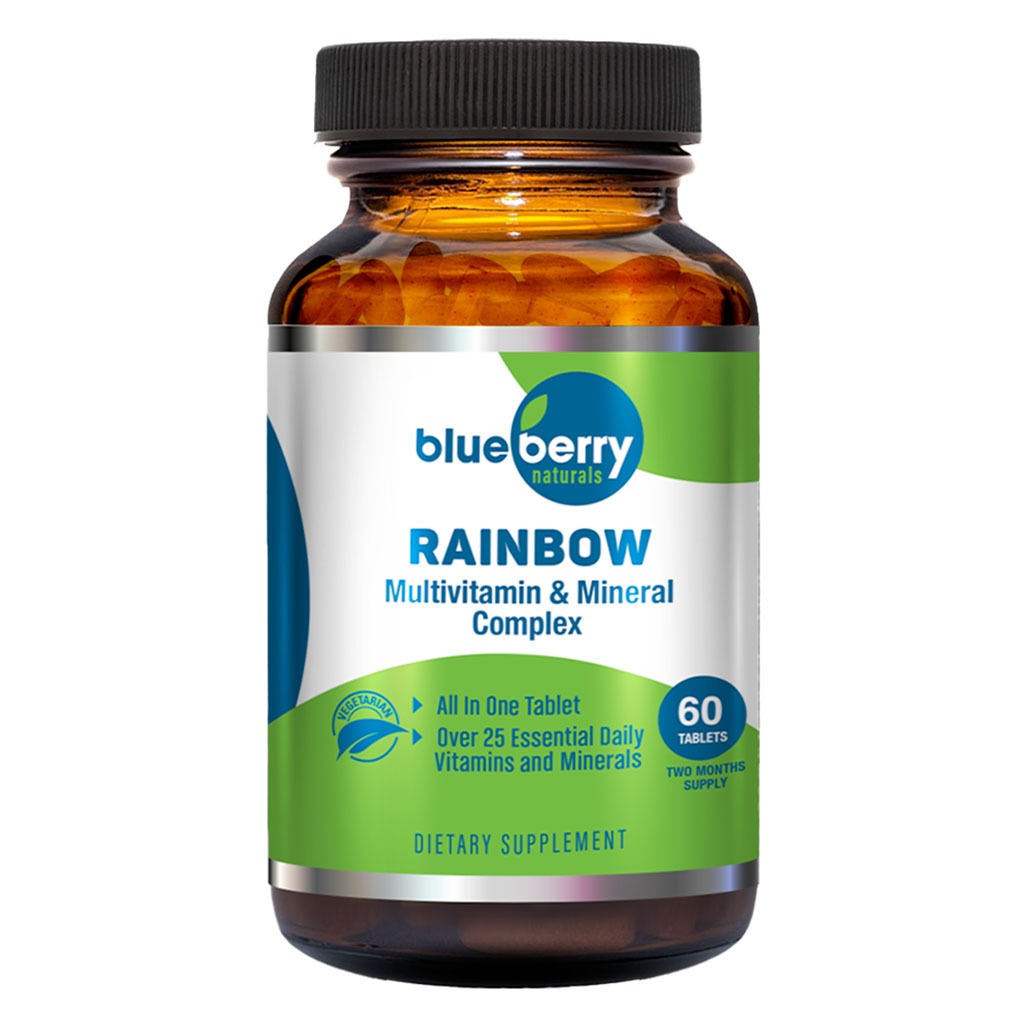 Blueberry Naturals Rainbow Multivitamin & Mineral Supplement Tablets For Adults, Pack of 60's