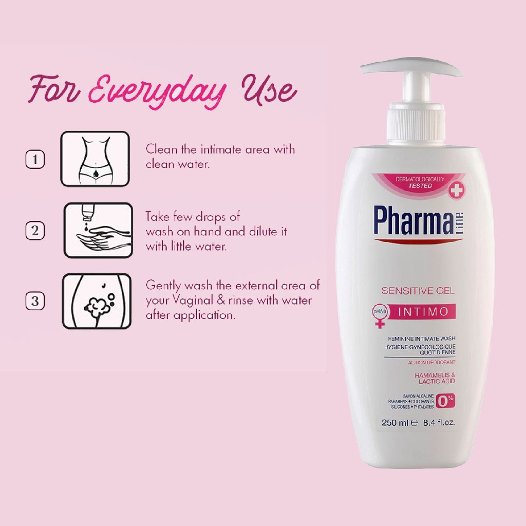 PharmaLine Sensitive Feminine Intimate Wash 250 mL