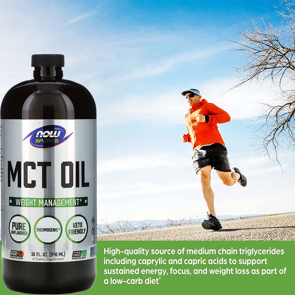 Now Sports MCT Oil Unflavored Liquid For Weight Management 946ml
